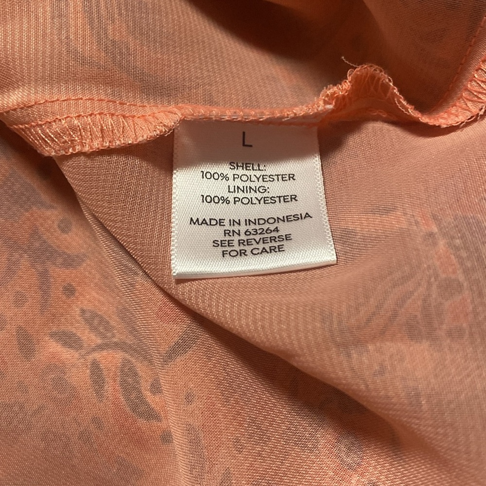 Westport beautiful blouse Large coral blue and reds - Picture 7 of 7